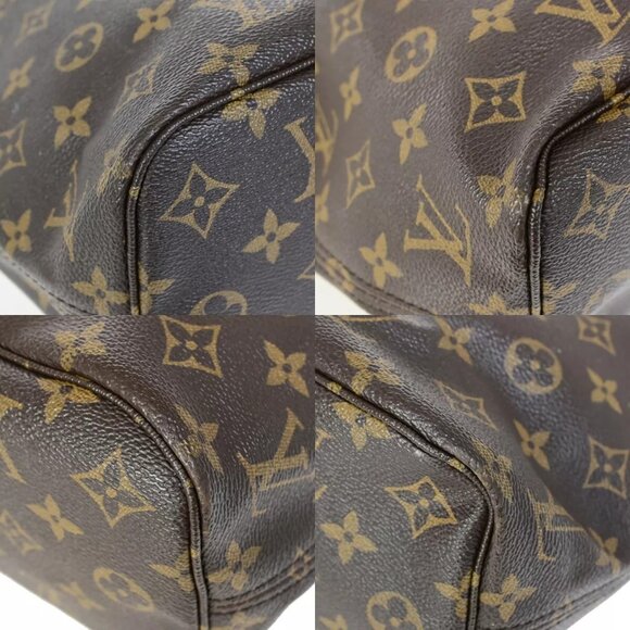LOUIS VUITTON Neverfull PM Shoulder Tote Bag Monogram Leather - Picture 13 of 16